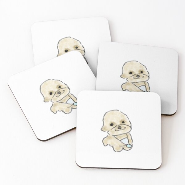 Item preview, Little Beige Poodle Puppy Hand Drawn designed and sold by raun.draw.