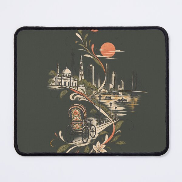 Item preview, Dhaka Trace Minimal City Line Art designed and sold by StoneOak.