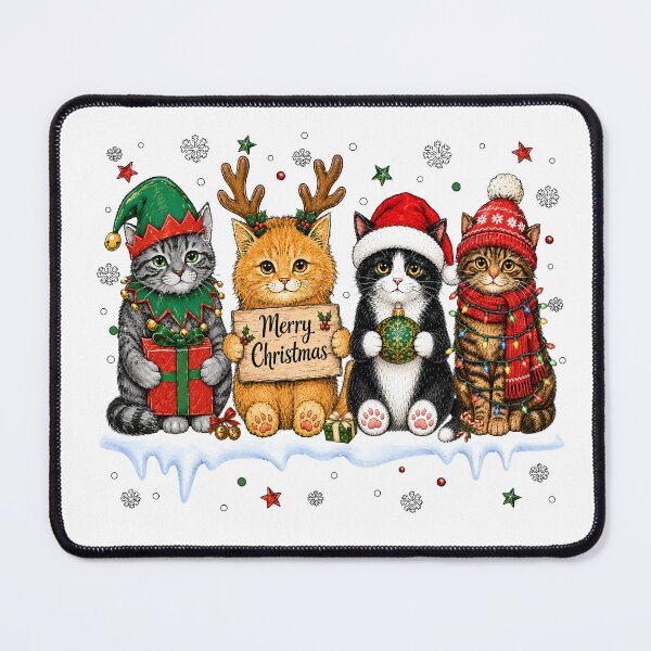 Item preview, Christmas Cats Merry Christmas Festive Holiday Crew designed and sold by varin-studio.