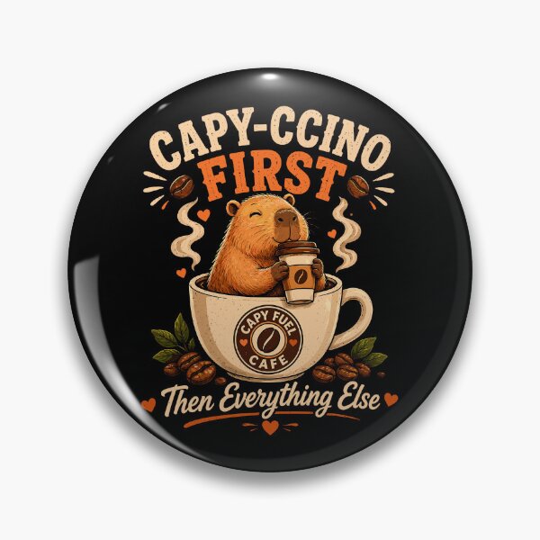 Item preview, Capy-Ccino First Then Everything Else Funny Coffee Lover designed and sold by DuDuChben.