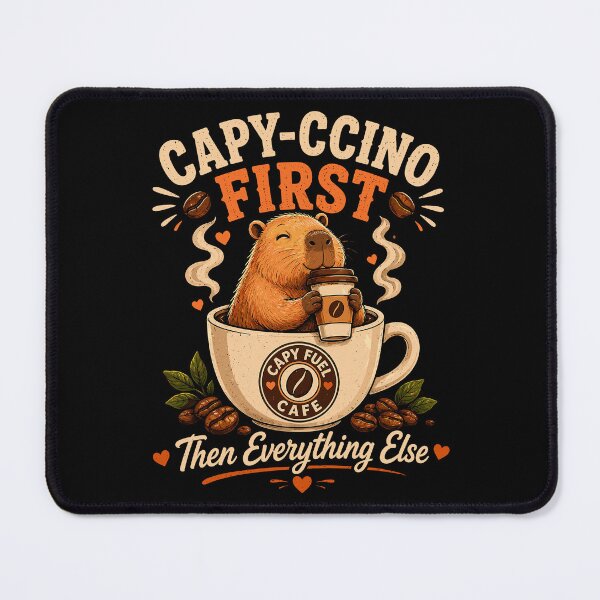 Item preview, Capy-Ccino First Then Everything Else Funny Coffee Lover designed and sold by DuDuChben.