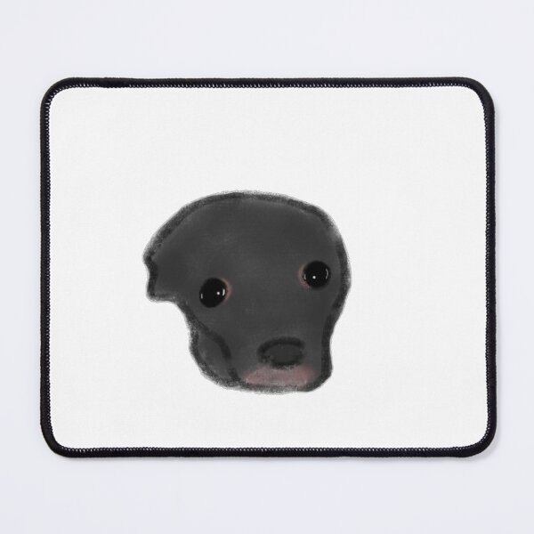 Item preview, Sad Black Puppy Portrait Minimalist Doodle designed and sold by raun.draw.