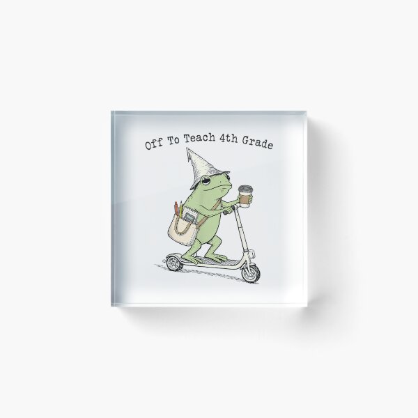 Item preview, Off to Teach 4th Grade Teacher Frog Funny Back to School T-Shirt designed and sold by gidget-gadget.