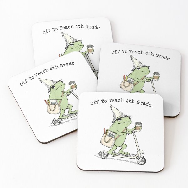 Item preview, Off to Teach 4th Grade Teacher Frog Funny Back to School T-Shirt designed and sold by gidget-gadget.