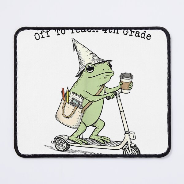 Item preview, Off to Teach 4th Grade Teacher Frog Funny Back to School T-Shirt designed and sold by gidget-gadget.