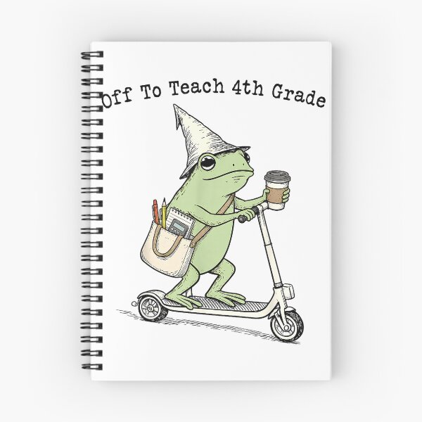Item preview, Off to Teach 4th Grade Teacher Frog Funny Back to School T-Shirt designed and sold by gidget-gadget.