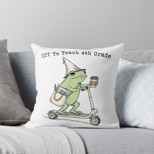 Item preview, Off to Teach 4th Grade Teacher Frog Funny Back to School T-Shirt designed and sold by gidget-gadget.