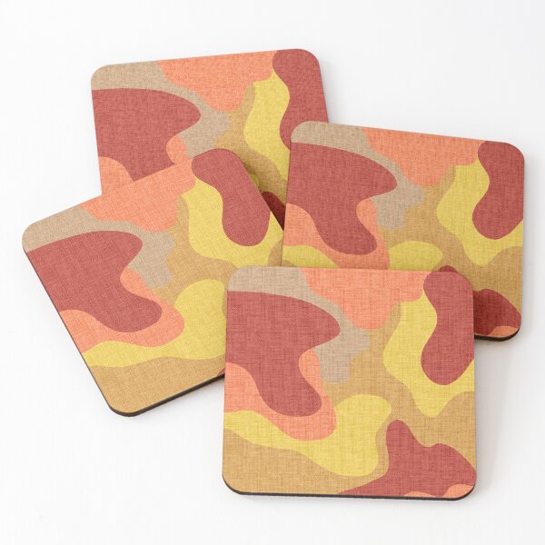 Aperçu de l'œuvre Motif abstrait camouflage rétro chaud sans couture créée et vendue par SbRandomLab.