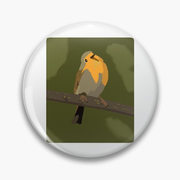 Item preview, Minimalist Green Forest Robin Illustration designed and sold by Sapphirajorie.