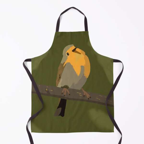 Artikelvorschau, Minimalistische Illustration eines Rotkehlchens aus dem Grünen Wald entworfen und verkauft von Sapphirajorie.