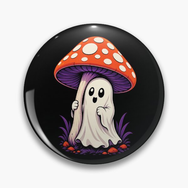 Item preview, Cute Mushroom Ghost Cottagecore Halloween Art designed and sold by VioletNance.