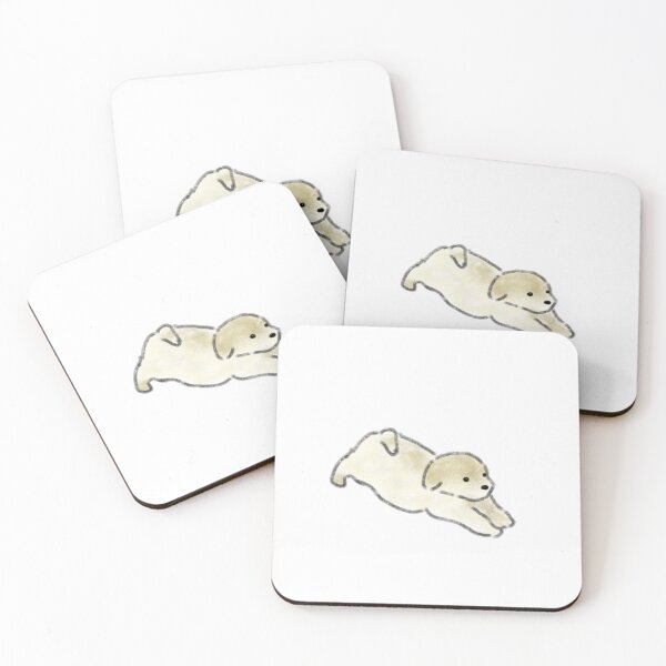 Item preview, Playful Golden Puppy Stretching Pose designed and sold by raun.draw.