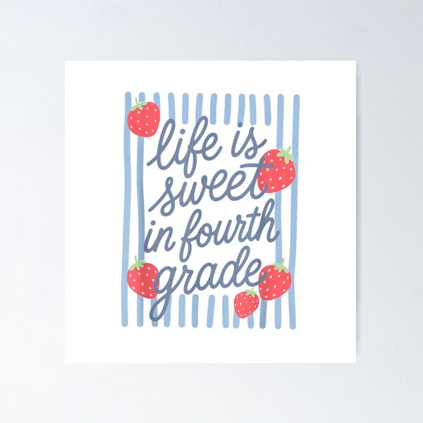 Item preview, Striped Fourth Grade Strawberries Teacher Back to School T-Shirt designed and sold by KTY-NUSS.