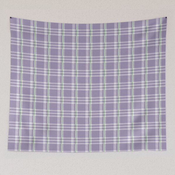 Item preview, Reynolds fun flannel inspired pattern - purple with green stripe designed and sold by ReynoldsFun.