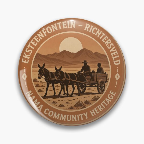 Item preview, Eksteenfontein Nama Heritage Sticker – Richtersveld Round Badge designed and sold by The Digital Compass.