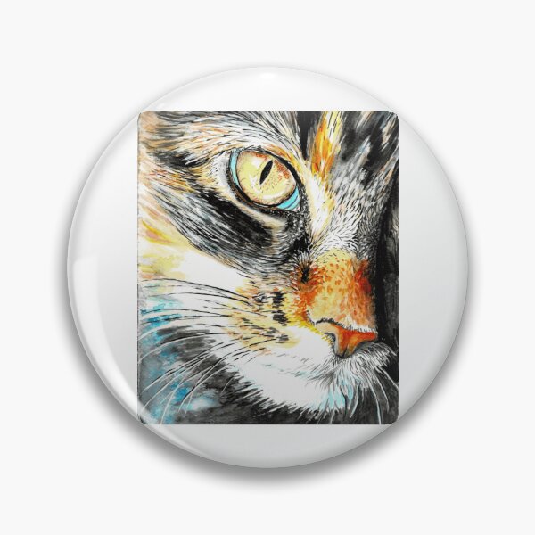 Item preview, Watercolor Calico Feline Eye Close Up designed and sold by Sapphirajorie.