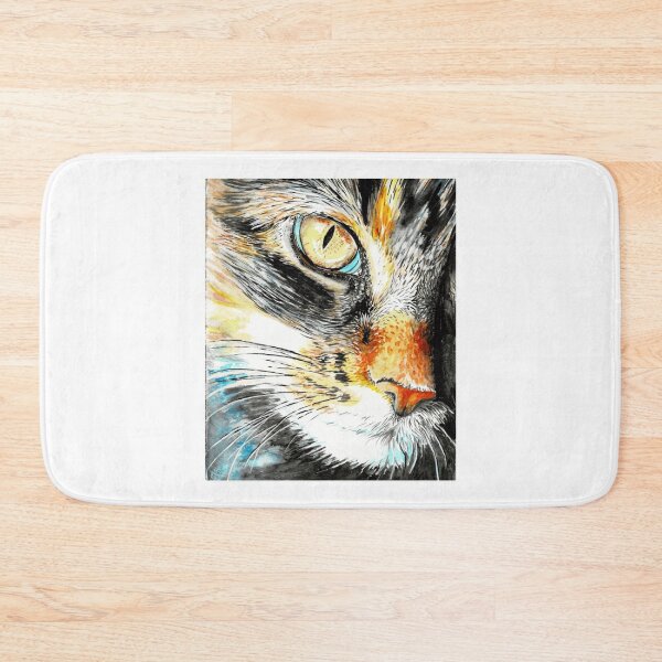 Item preview, Watercolor Calico Feline Eye Close Up designed and sold by Sapphirajorie.