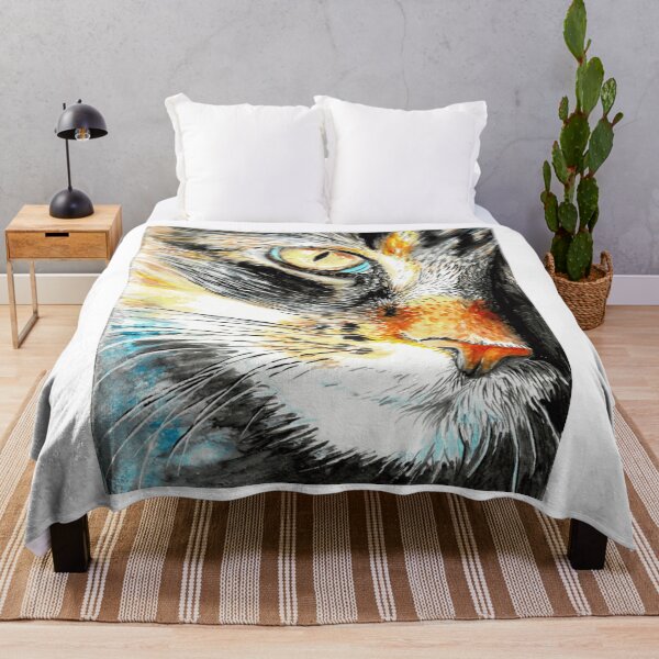 Item preview, Watercolor Calico Feline Eye Close Up designed and sold by Sapphirajorie.