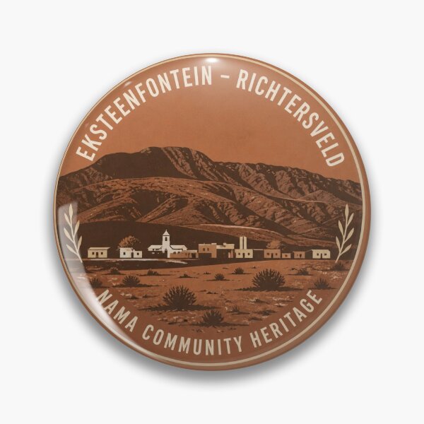 Item preview, Eksteenfontein Nama Community Heritage Sticker – Richtersveld Round Badge designed and sold by The Digital Compass.