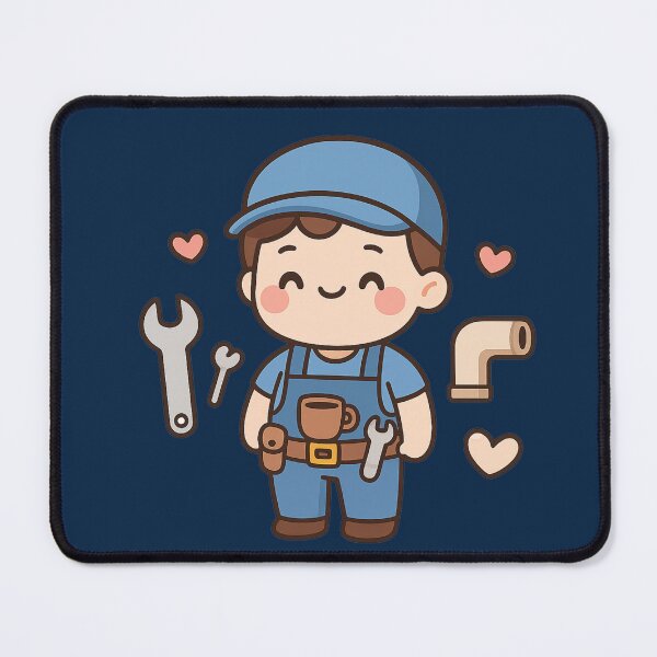 Item preview, Kawaii plumber without text designed and sold by KawaiiHero.