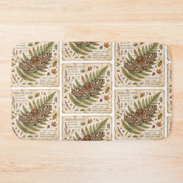 Item preview, Moth Fern Leaf Botanical Print, Goblincore designed and sold by DangaVintage.