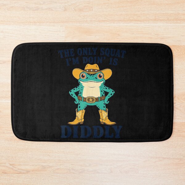 Item preview, The Only Squat I'm Doin' Is Diddly Frog Cowboy Western Funny Humor designed and sold by CharlieConon.
