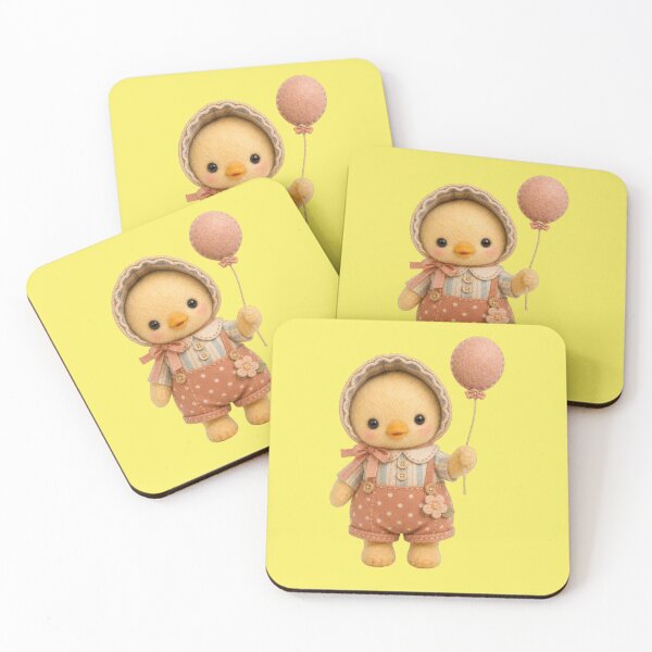 Item preview, Chick Balloon Cute Felt Doll Vintage Aesthetic designed and sold by Mauswohn.