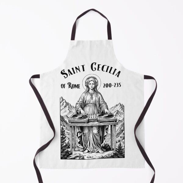 Item preview, DJ Music Patron Saint Cecilia Funny Mixing Vinyl Records designed and sold by GrandeDuc.