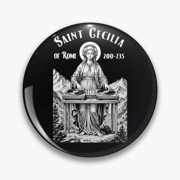 Item preview, DJ Music Patron Saint Cecilia Funny Mixing Vinyl Records designed and sold by GrandeDuc.