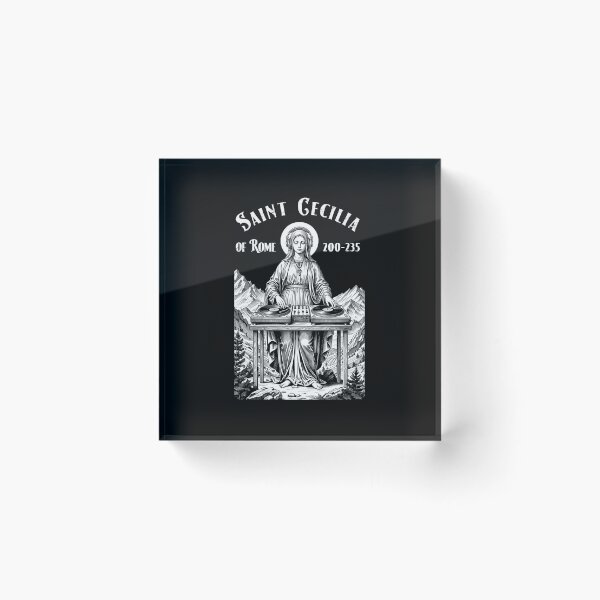 Item preview, DJ Music Patron Saint Cecilia Funny Mixing Vinyl Records designed and sold by GrandeDuc.