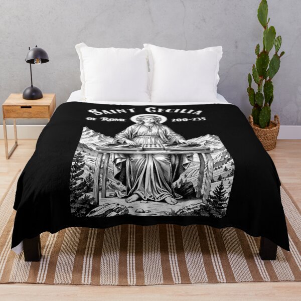 Item preview, DJ Music Patron Saint Cecilia Funny Mixing Vinyl Records designed and sold by GrandeDuc.