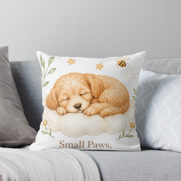 Item preview, Small Paws, Sweet Dreams – Cute Cavapoo Puppy & Honey Bee designed and sold by HoneytheCavapoo.