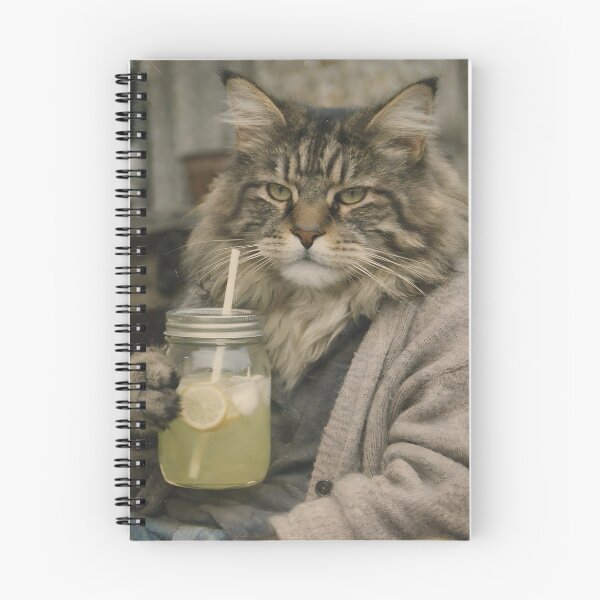 Item preview, Cat Drinking Lemonade Wall Art | Refreshing Feline Summer Portrait with a Glass of Lemonade | Retro Photography Aesthetic Vintage Print designed and sold by PaintedPixels01.