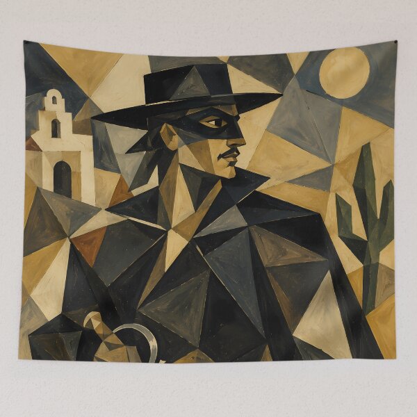 Item preview, Zorro – Cubist Portrait designed and sold by Astralia.