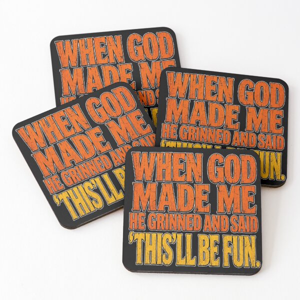 Item preview, When God Made Me He Grinned and Said Funny Sarcastic Saying Vintage designed and sold by CF_VintageDesign.