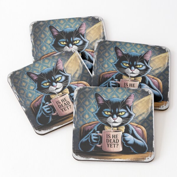 Item preview, Smug Black Cat With Coffee – Sarcastic Political Satire designed and sold by The People’s Punchline.