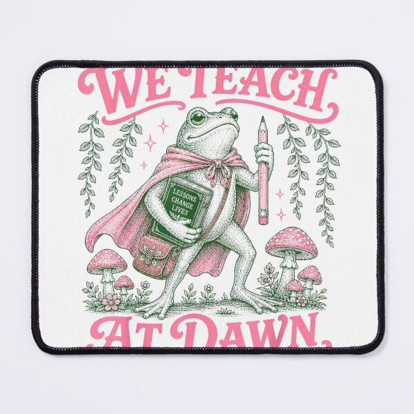 Item preview, We Teach at Dawn Funny Teacher Frog Back to School T-Shirt designed and sold by gidget-gadget.