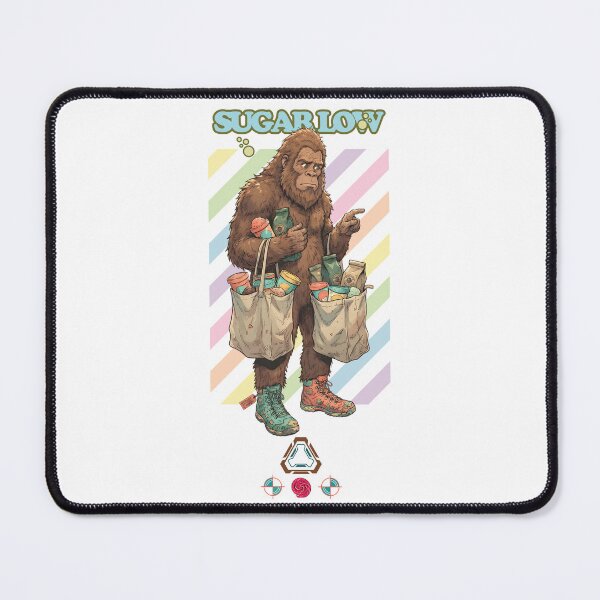 Item preview, Sugar Low - Funny Bigfoot Grocery Run with Ice Cream & Coffee Retro Design designed and sold by Whimsy Trail Co.