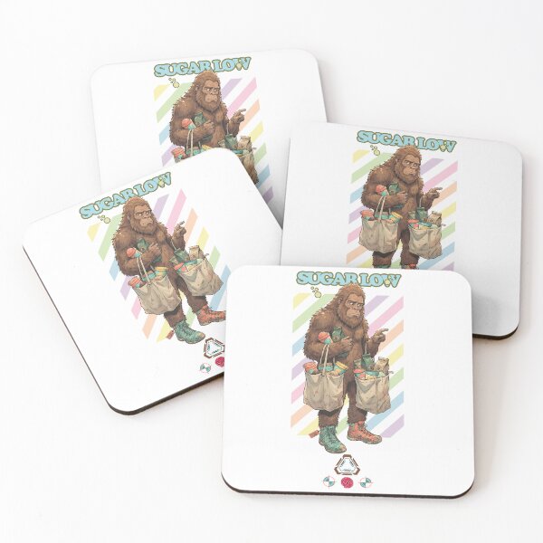 Item preview, Sugar Low - Funny Bigfoot Grocery Run with Ice Cream & Coffee Retro Design designed and sold by Whimsy Trail Co.
