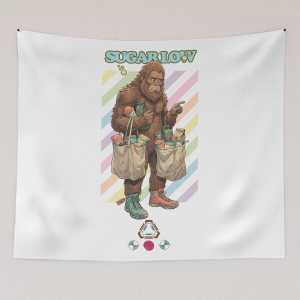 Item preview, Sugar Low - Funny Bigfoot Grocery Run with Ice Cream & Coffee Retro Design designed and sold by Whimsy Trail Co.