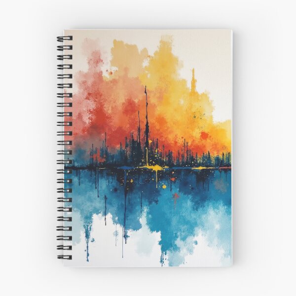 Item preview, Futuristic Urban City Colorful Abstract Splatter Digital Painting designed and sold by DEC02.