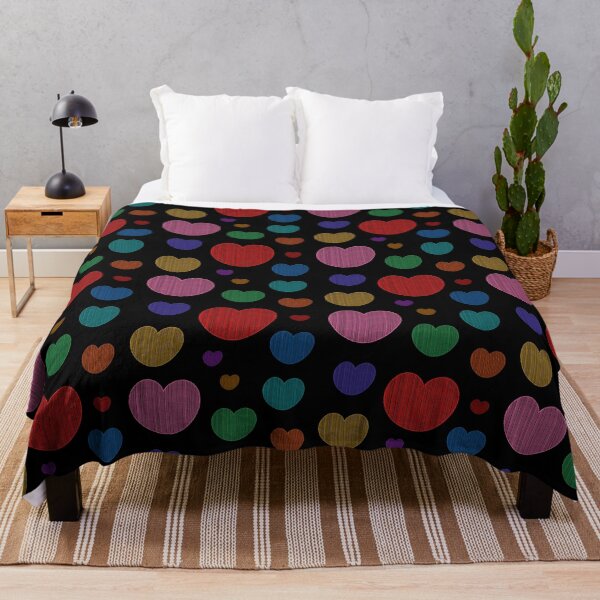 Item preview, Colorful Hand Drawn Hearts Pattern Aesthetic Cute Love Art designed and sold by ubborn.