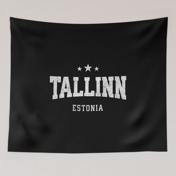 Item preview, Tallinn Estonia Vintage Varsity Travel College Style Design designed and sold by NiceTeeClub.