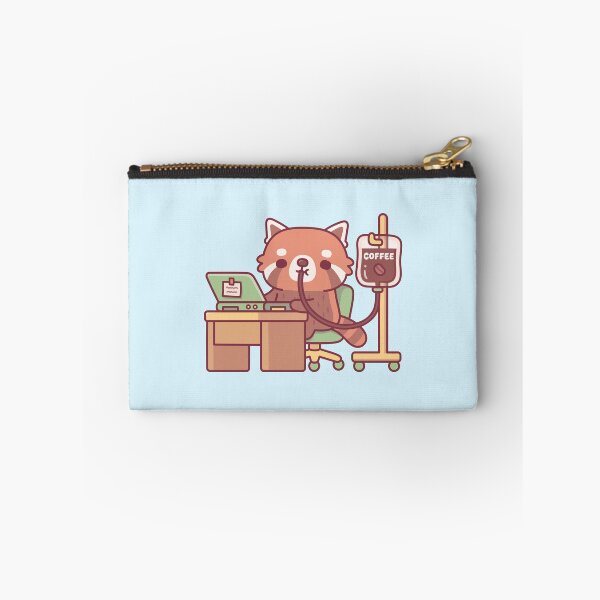 Item preview, Funny Red Panda On Coffee Drip IV Bag At Work designed and sold by rustydoodle.