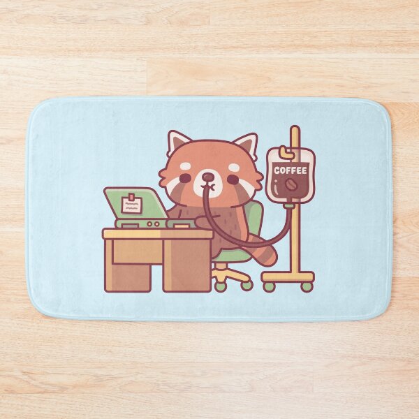 Item preview, Funny Red Panda On Coffee Drip IV Bag At Work designed and sold by rustydoodle.