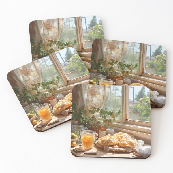 Item preview, Sunlit Sweets - Fresh Pies By A Sunlit Window - Watercolor Art - Food Art designed and sold by CastleBySea.