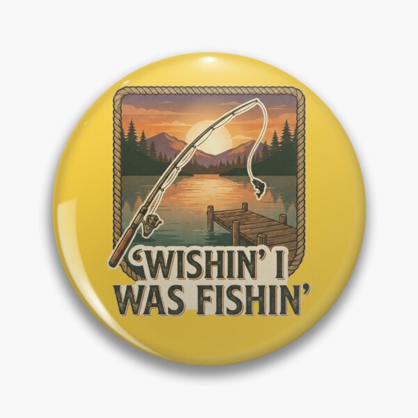 Item preview, Wishin I Was Fishin Funny Directional Sign Fishing Humor Design designed and sold by Evelashop.