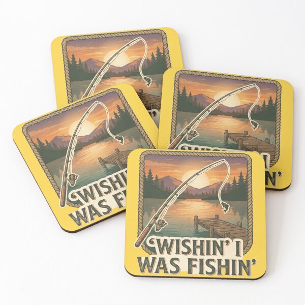 Item preview, Wishin I Was Fishin Funny Directional Sign Fishing Humor Design designed and sold by Evelashop.