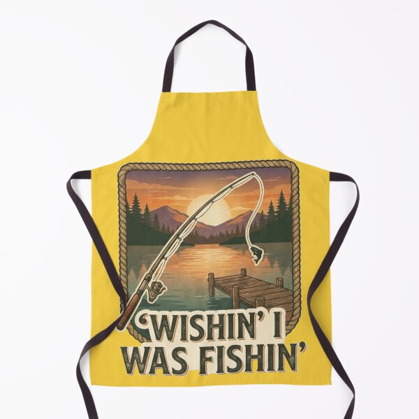 Item preview, Wishin I Was Fishin Funny Directional Sign Fishing Humor Design designed and sold by Evelashop.