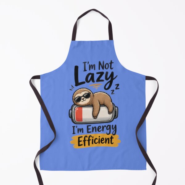Item preview, I am not Lazy I am Energy Efficient Cute Bear designed and sold by LuxocaDesigns24.